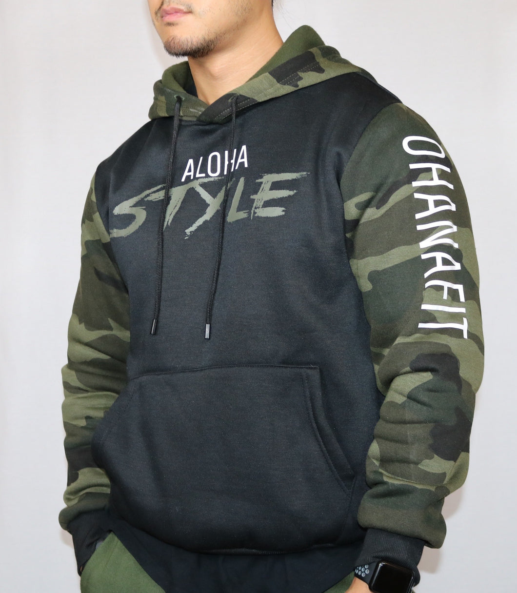 Aloha Style Hoodie - Black/Camo